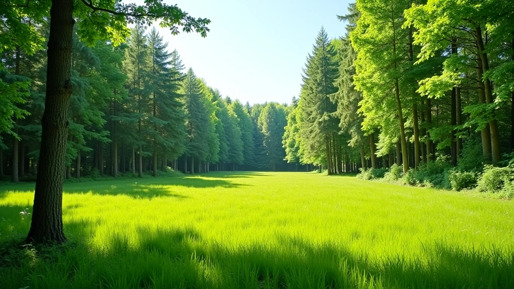 Skaista liela skaidra vieta meža malā ar skatu uz plašumu, ideāla piknika vieta